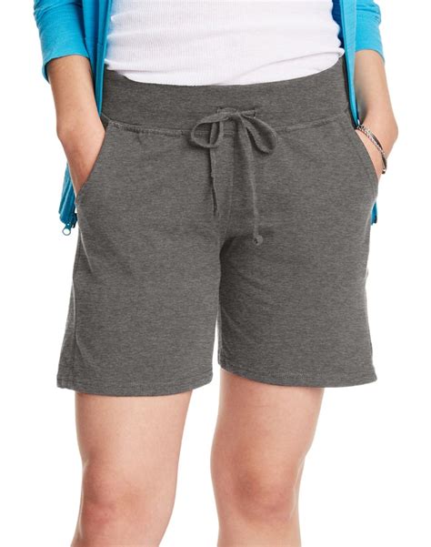 Hanes women shorts - SOME DESIGNS MAY INCLUDE GLITTER - Design details may vary. COLD WATER WASH - Hanes recommends machine washing this women's V-neck t-shirt in cold water to reduce energy usage. Country of Origin: Imported. Fabric: 60% cotton/30% polyester/10% rayon; 4.5 oz; 150 gm. Units per pack: 1.